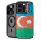 Azerbaijan Flag Distressed iPhone 15 Pro Max Kickstand Case